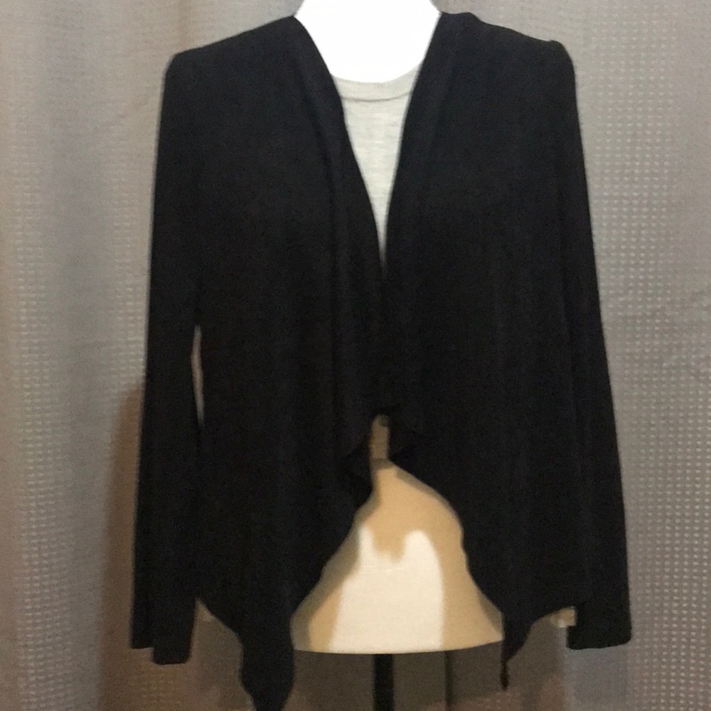 Black Another Story Sueded Waterfall Blazer